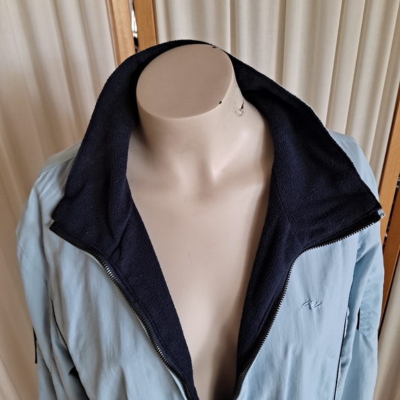 Reversible Blue Wind Breaker Jacket with Fleece inside - Picture 4 of 4